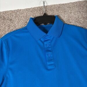 G/FORE Mens BetMGM Performance Pique Polo Shirt Blue Golf Top Medum